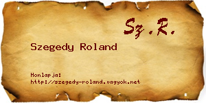 Szegedy Roland névjegykártya